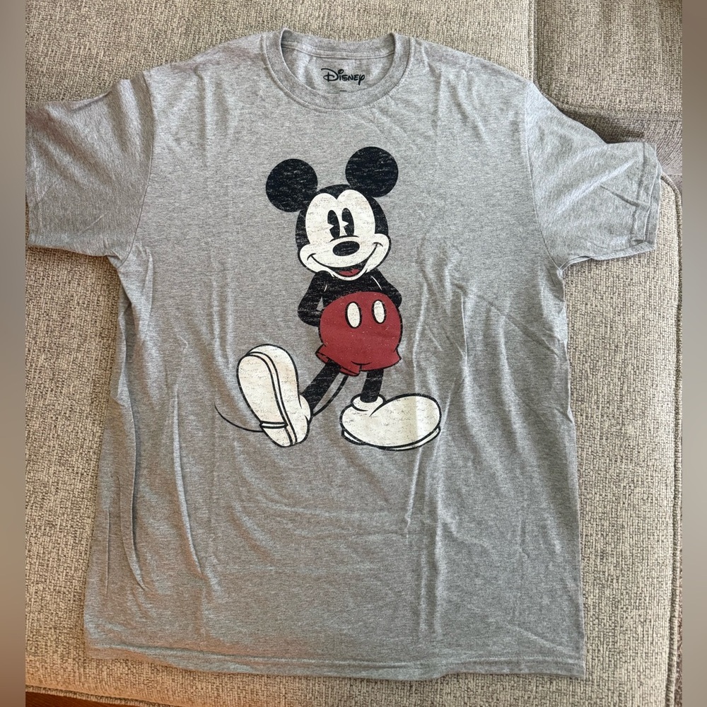 Disney Heather Gray Mickey Mouse Graphic Tee